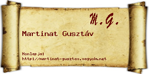 Martinat Gusztáv névjegykártya