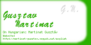 gusztav martinat business card